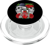 The Lovers Gothic Skulls Love Rose Heart Skeletons Halloween PopSockets PopGrip for MagSafe