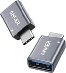 2Pcs Anker Type C Adapter  USB-C to USB 3.0 OTG Converter for MacBook Samsung S9