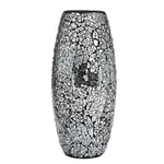 London Boutique Vase décoratif en mosaïque Noir Fait à la Main avec Paillettes en Verre Scintillant Cadeau (Noir)