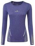 RONHILL Running, Wmn's Tech Reflect L/S Tee, Deep Ocean/Reflect, 12