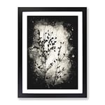 Birds In The Tree Paint Splash Modern Framed Wall Art Print, Ready to Hang Picture for Living Room Bedroom Home Office Décor, Black A3 (34 x 46 cm)