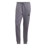 adidas Men's Essential Three Stripes Fleece Pant, Grey strata/Black, S