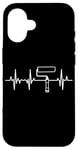 Coque pour iPhone 16 Rouleau de peinture Traceur de ligne d'impulsion