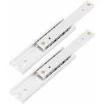 2 pcs en Alliage D'aluminium Lourds Coureurs Roulement à Billes Coulisses De Tiroir Rail Télescopique Durable Lisse Glissière pour Armoire à