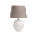 ONLI click your light 233/L Lampe de Table, Céramique, Blanc/Taupe, Piccola