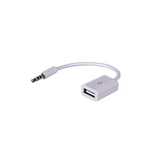 AKYGA Adaptateur USB 2.0 vers Mini Jack 15cm Blanc