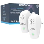 BENGUOO Ultrason Souris et Rats, 2 unités Répulsif Souris à Ultrasons Intérieur, Repulsif Moustique Puissant Prise Anti Rat Rongeur Araignée Efficace Contre Insecte Nuisible pour Maison Bureau