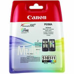 Canon Pixma Mp272 Ink Cartridges - Black & Colour Combo Pack - Original