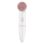 Brosse de lavage électrique 2 en 1 pour le visage, machine à visage étanche en silicone, nettoyage en profondeur des pores, rose