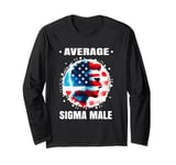 Average Sigma Male Meme Shirt Funny Sigma Brainrot Memes Long Sleeve T-Shirt