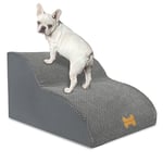 Nepfaivy Dog Steps Stairs for Bed - Non-Slip Pet Stairs for Small Dogs and Cats, 2-Steps Dog Ramp for Sofa with High Density Foam and Removable Cover, 55x40x30cm