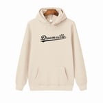 (HW0092Tummanharmaa-XXL）Hupparit Miesten Hip Hop DREAMVILLE J Cole Logo Hupullinen Prey Letter