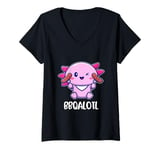 Womens BBQalotl Axolotl Cute Bar-b-que Barbeque V-Neck T-Shirt