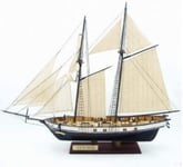 Maquette Bateau Salon Décorations Chem Voilier Modèle Échelle 1/130 Harvey 1847 Modèle Bateau en Bois + Pistolets en Laiton Classique Voile Boatdiy Modèle Cadeau La Décoration