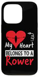 Coque pour iPhone 13 Pro Valentines Day Design - My Heart Belongs to a Rower