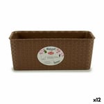 Planteringskärl Stefanplast Brun PVC 13 x 11 x 28,5 cm (12 enheter)