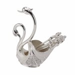 Swan Cutlery Set Alloy Smoothly Edge Dishwasher Washable Exquisite Swan Coffee