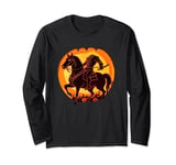 Headless Horseman of Sleepy Hollow Lit Jack O Lantern Long Sleeve T-Shirt