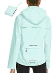 BALEAF bike jacket femmes veste de pluie imperméable respirant randonnée veste d'été coupe - vent veste extérieure veste légère résistante aux intempéries veste de vélo Vert S