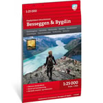 Calazo förlag Høyfjellskart Jotunheimen: Besseggen & Bygdin 1:25 000 NoColour, OneSize