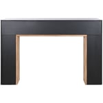 Pegane - Table console en bois recyclé et pin coloris naturel, noir - Longueur 120 x Profondeur 40 x hauteur 80 cm