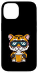 Coque pour iPhone 14 Ski Tiger avec bière | Apres Ski Comic