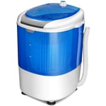 GOPLUS Mini Machine à Laver 2KG-10 Minutes Lavage Rapide-Lave-linge Semi-automatique Compact&Portable-36x34x51CM Bleu