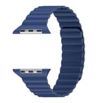 Apple Watch Series 4 44mm klockband av delat läder - Blå