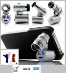 Microscope grossissement X60 avec sa coque pour Pour Iphone 4 ou 4S-LED ET UV