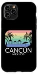 Coque pour iPhone 11 Pro Cancun Mexico - Vacances d'été rétro mexicaines