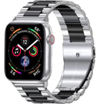 Metallrem För Apple Watch Ultra 49mm 8 7 45mm 41mm rostfritt stål smart watch armband För iwatch 6 5 4 3 SE 44mm 42mm 40mm Silver black iWatch Ultra 49mm