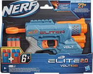 Nerf Elite 2.0 Volt SD-1 Blaster  6 Official Nerf Darts, Light Beam Targeting, 2