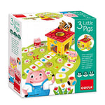 Goula - 3 Petits Cochons - Jeu Coopératif - Mettre Les Cochons À l'Abri Avant Que Le Loup n'arrive - Jeu Educatif - A Jouer en Famille - Pour Enfants à partir de 2 ans