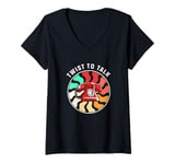 Womens Retro Vintage Rotary Dial Twist To Talk Rotary Phone V-Neck T-Shirt