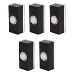 5 x Honeywell Friedland D534 Lightspot Illuminated Door Bell Push (Black)