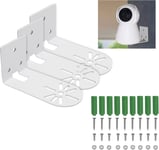 3 Pieces Supports De Montage Mural/Plafond En Metal,Support Pour Camera De Surveillance,Support Mural Pour Camera En Forme De L Pour Camera De Surveillance