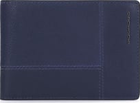 Piquadro Piquadro, Piquadro, Leather, Wallet, Rfid Anti-Fraud Protection, Navy Blue, For Men For Men