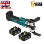 For Makita 18V Li-Ion Cordless Multi Tool Keyless Blade Change w/2x6.0Ah Battery