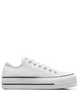 Converse Womens Lift Ox Trainers - White/Black, White/Black, Size 5, Women