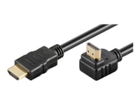 Microconnect - High Speed - Hdmi-Kabel Med Ethernet - Hdmi Hane Rak Till Hdmi Hane Vinklad - 3 M - Svart