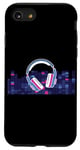 Coque pour iPhone SE (2020) / 7 / 8 Casque pour artistes, DJ, contrôle audio LED clignotant