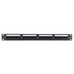 24 Port Mountable Data Patch Panel High Speed Cat6 Cat-6 Network Cable Rac Part