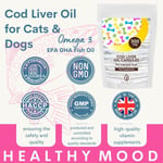 Cod Liver Oil 300mg for Pets Omega 3 Fish Oil 120 Capsules