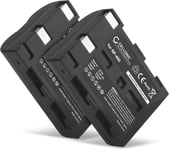 2X Batterie Compatible avec Konica Minolta Maxxum 7D, Dynax 5D, 7D, DiMAGE A2, A1, Maxxum 7D, 5D 1600mAh 7.2V - 7.4V