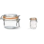 Le Parfait - Lot de 6 Terrines en Verre de 125 Grammes - Ø 7 cm & Bocaux Super - 1L, Lot de 6