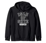 Isle of Skye Scotland Faux Stitching Zip Hoodie