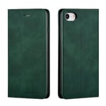 QLTYPRI Coque pour iPhone 7/iPhone 8/iPhone SE 2020/iPhone SE 2020 5G, Housse en Cuir Premium PU Portefeuille Etui, [Fentes pour Cartes] [Fermoir Magnétique] [Stand Fonction] Flip Coque - Vert