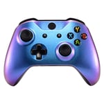 eXtremeRate Coque Avant de Remplacement pour Xbox One S/X Manette, Coque Avant Coloré pour Xbox One S/X Manette (Modèle 1708), Caméléon Bleu Violet