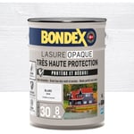 Lasure opaque Très haute protection - Blanc satin - BONDEX - 5 L