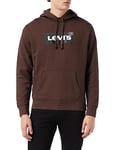 Levi's Men's Standard Graphic Hoodie Sweatshirt Hot Fudge (Black) M